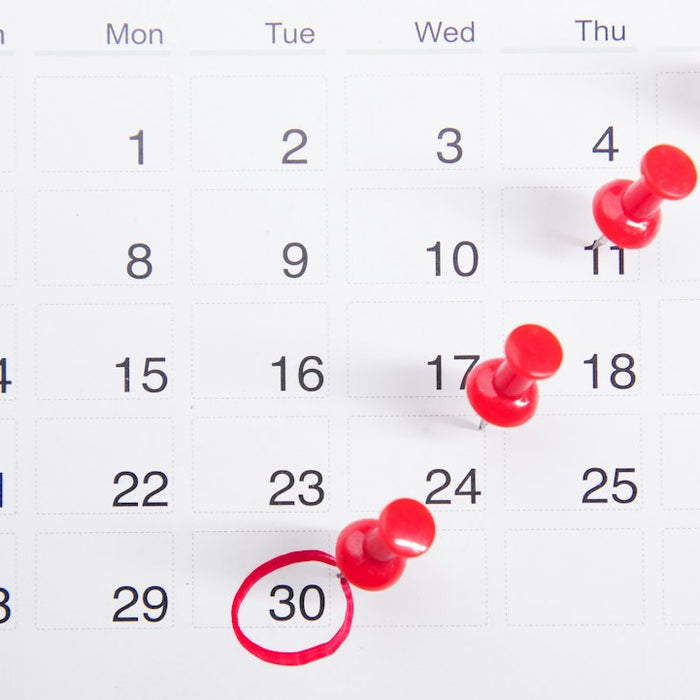 Calendario con varios feriados marcados, como noviembre en Panamá