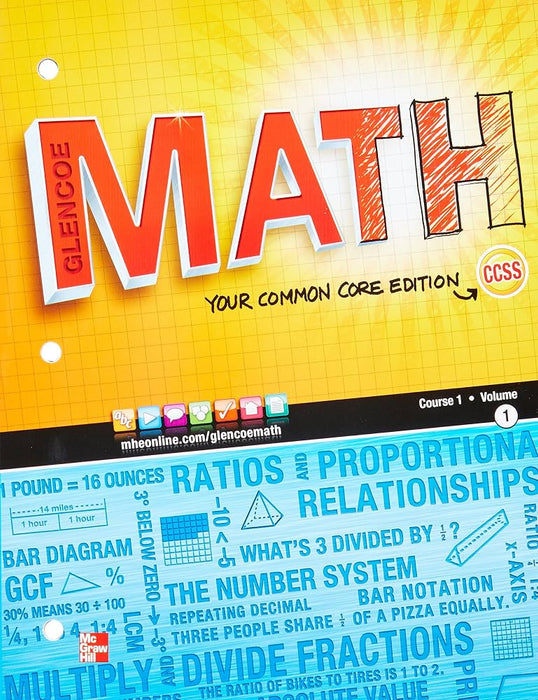 Glencoe Matematicas Course 1 (Vol. 1-2) Sbtk 1-year Bundle