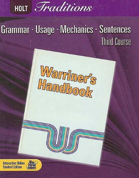 Holt Traditions Warriners Handbook 9 Third Course 2008