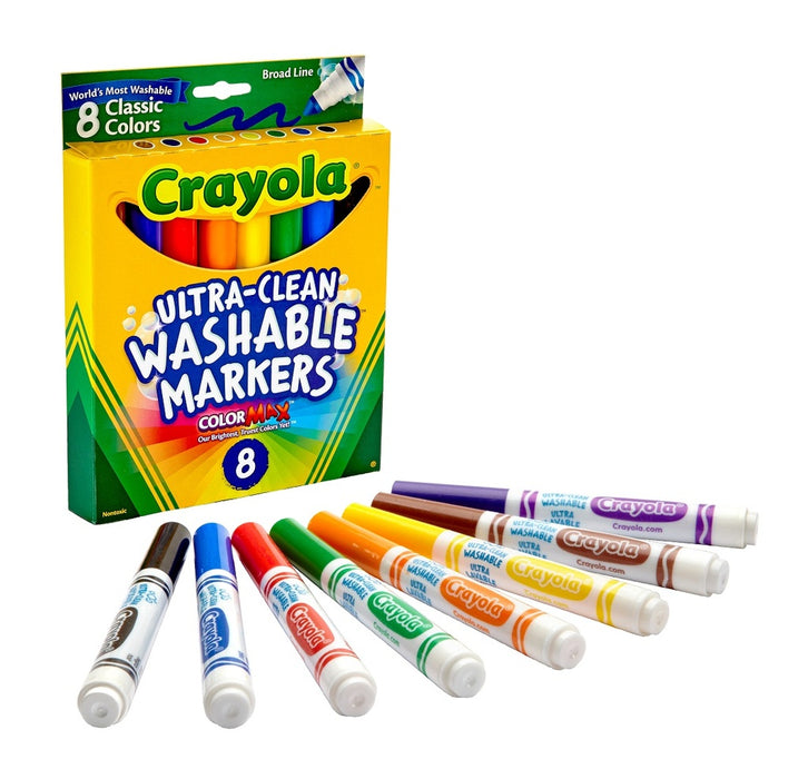 Marcadores clásicos lavables 8 piezas