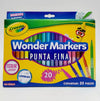 Marcadores Wonder Markers Punta Fina 20 piezas
